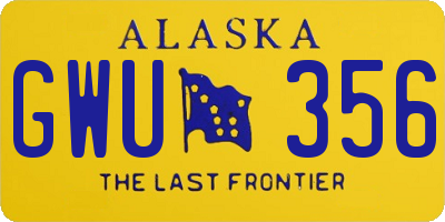 AK license plate GWU356