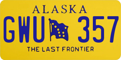 AK license plate GWU357