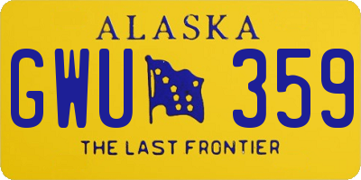 AK license plate GWU359