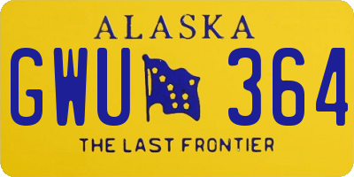 AK license plate GWU364