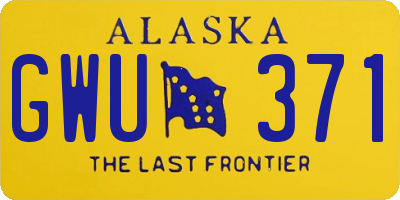 AK license plate GWU371