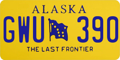 AK license plate GWU390