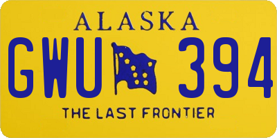 AK license plate GWU394