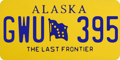 AK license plate GWU395