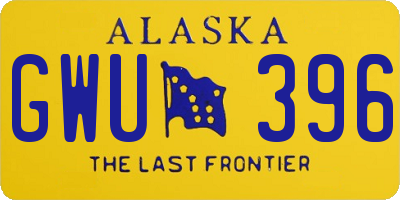 AK license plate GWU396