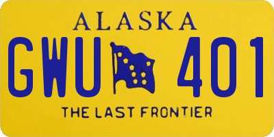 AK license plate GWU401