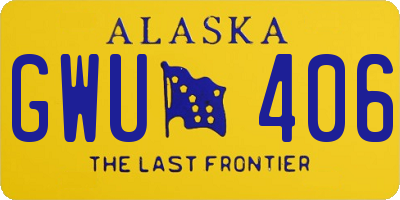 AK license plate GWU406