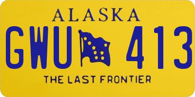 AK license plate GWU413