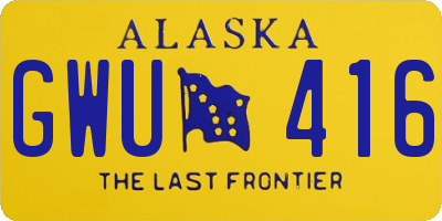 AK license plate GWU416