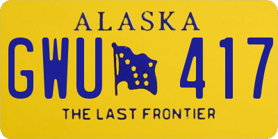 AK license plate GWU417