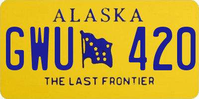 AK license plate GWU420