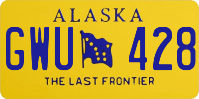 AK license plate GWU428