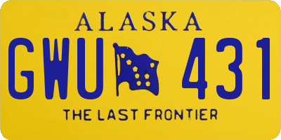 AK license plate GWU431