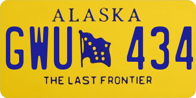 AK license plate GWU434