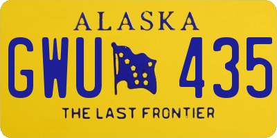 AK license plate GWU435