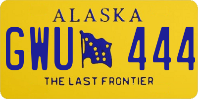 AK license plate GWU444