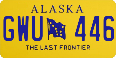 AK license plate GWU446