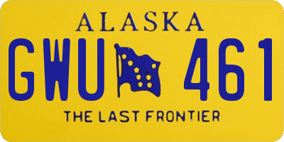 AK license plate GWU461