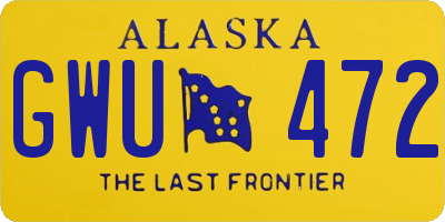 AK license plate GWU472