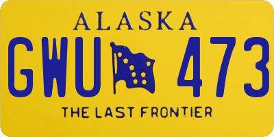 AK license plate GWU473