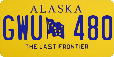AK license plate GWU480
