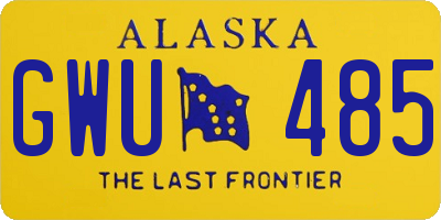 AK license plate GWU485