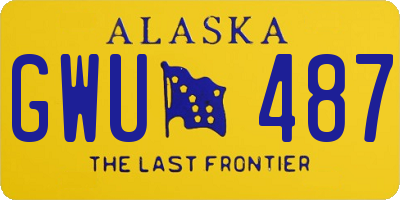 AK license plate GWU487