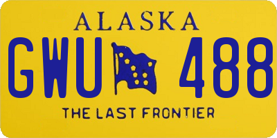 AK license plate GWU488