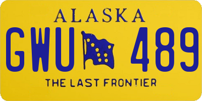 AK license plate GWU489