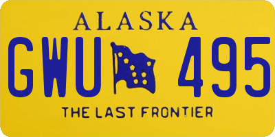 AK license plate GWU495