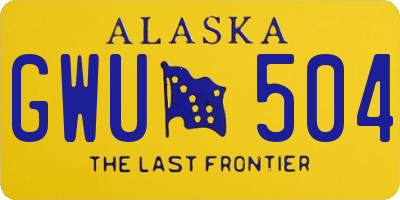 AK license plate GWU504