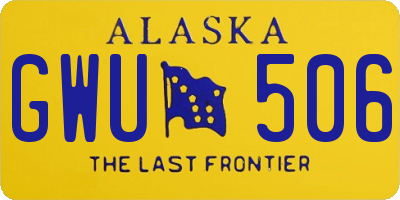 AK license plate GWU506