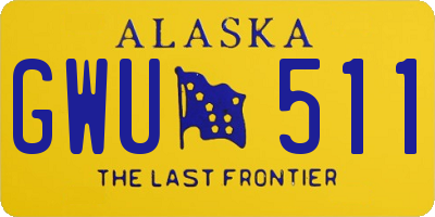 AK license plate GWU511