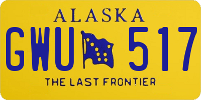 AK license plate GWU517