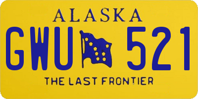 AK license plate GWU521