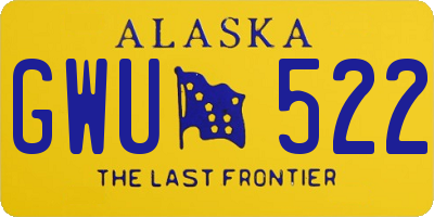 AK license plate GWU522