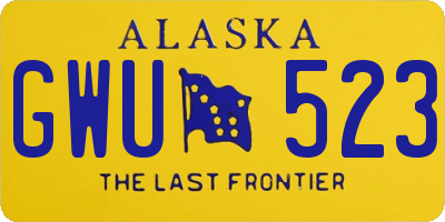 AK license plate GWU523