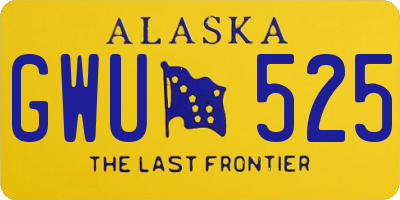 AK license plate GWU525