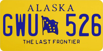 AK license plate GWU526