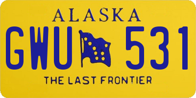 AK license plate GWU531