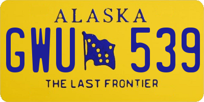 AK license plate GWU539
