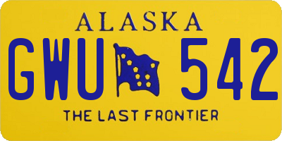 AK license plate GWU542