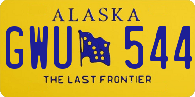 AK license plate GWU544