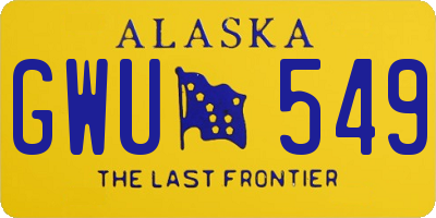AK license plate GWU549