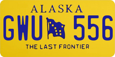 AK license plate GWU556