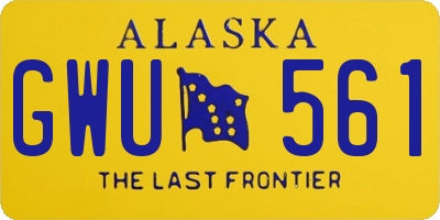 AK license plate GWU561