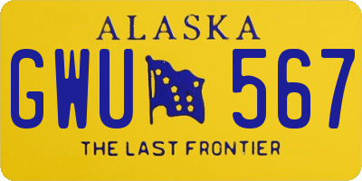 AK license plate GWU567