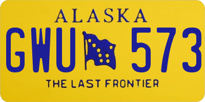 AK license plate GWU573