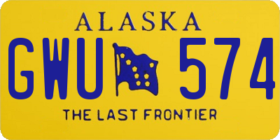 AK license plate GWU574