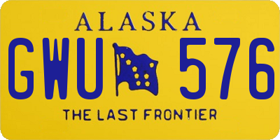 AK license plate GWU576